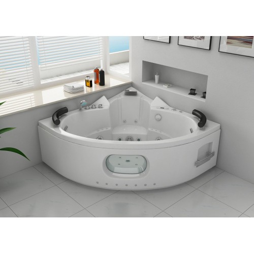 Baignoire d'angle balnéo Corleone 48 jets
