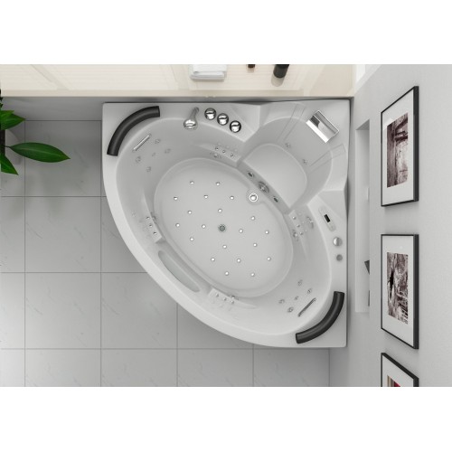 Baignoire d'angle balnéo Corleone 48 jets