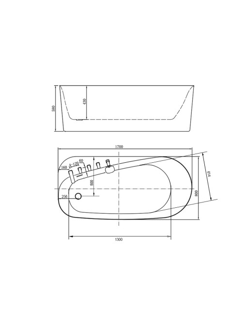 Schéma Plan Baignoire îlot Aranda