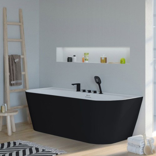 Plan dimensions Baignoire îlot Merida Black