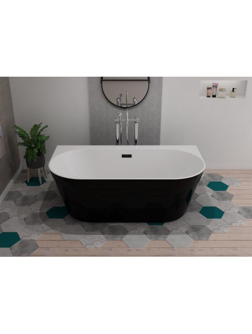 Baignoire îlot tendance design Lazzio Black