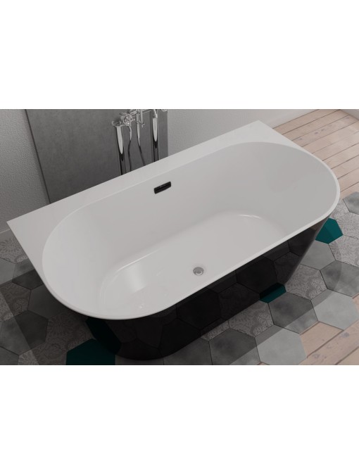 Baignoire îlot 170cm confortable Lazzio Black