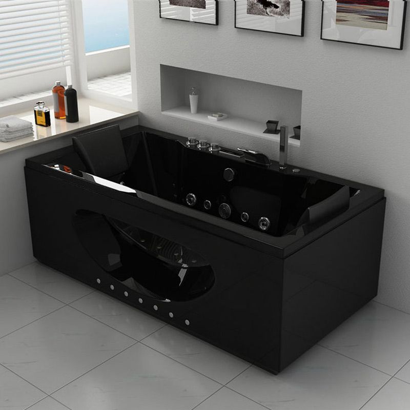 Baignoire balnéo confortable 32 jets Caiman Black