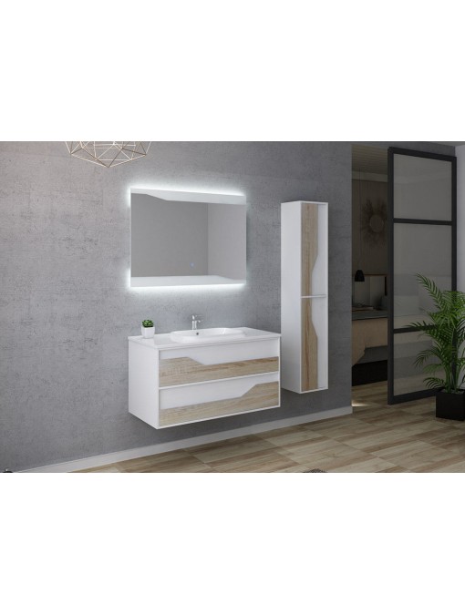 Ensemble salle de bain URBINO 1000 Scandinave et Blanc