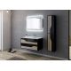 Meuble de salle de bain simple vasque URBINO 1000 Scandinave et Noir