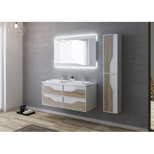 Ensemble de salle de bain URBINO 1200 Scandinave et Blanc