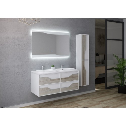 Ensemble de salle de bain URBINO 1200 Scandinave et Blanc