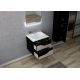 Meuble de salle de bain simple vasque URBINO 600 Scandinave et Noir