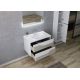 Meuble ouvert de salle de bain simple vasque URBINO 800 Scandinave et Blanc