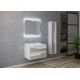 Meuble de salle de bain simple vasque URBINO 800 Scandinave et Blanc