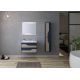 Meuble simple vasque avec colonne et miroir URBINO 800 Scandinave et Bleu Saphir