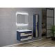 Meuble de salle de bain simple vasque URBINO 800 Scandinave et Bleu Saphir