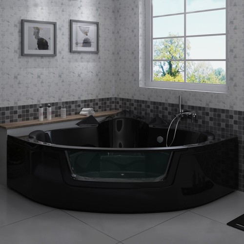 Baignoire d'angle Love you Black