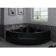 Baignoire d'angle deux places Love you Black