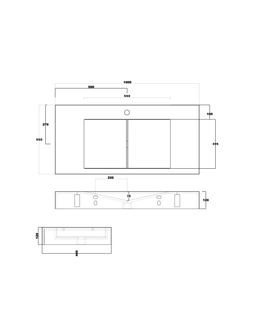 Plan du plan vasque SDPW12-E