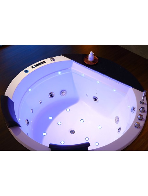 Baignoire ronde originale massante 2 places à encastrer