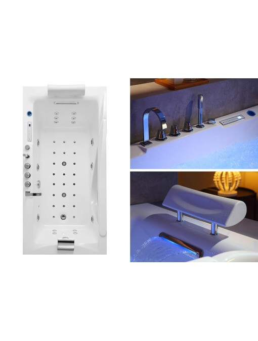 Balnéo avec panneau de contrôle tactile et port USB