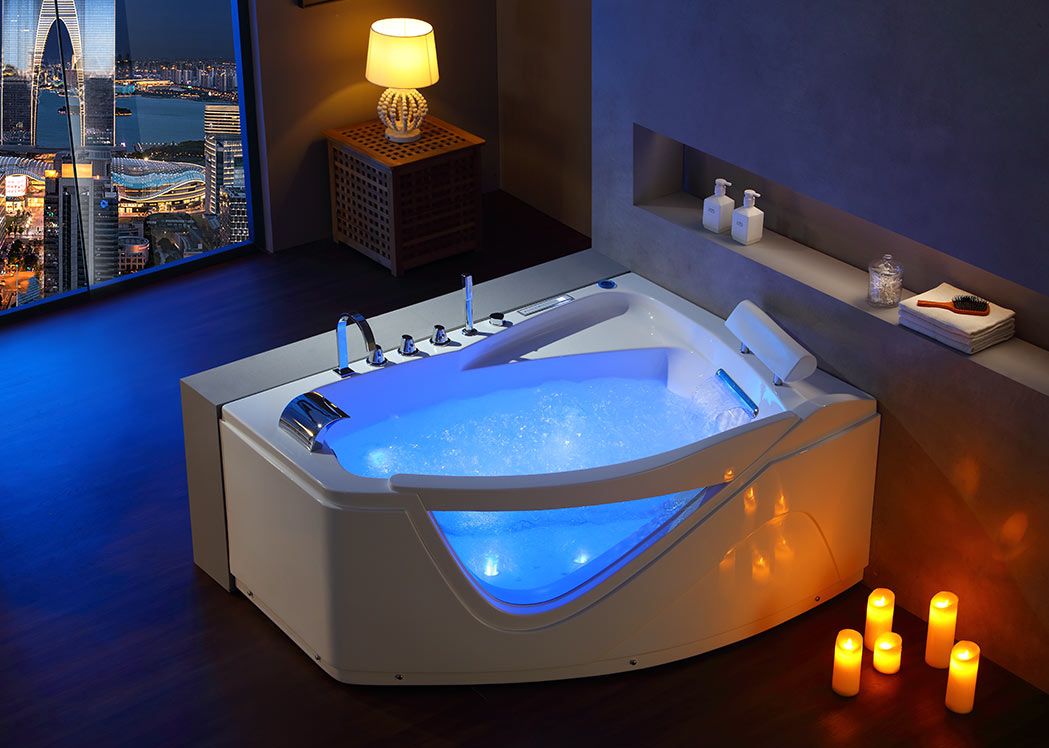 Baignoire gonflable Built-in Pompe alimentée par batterie 160cm