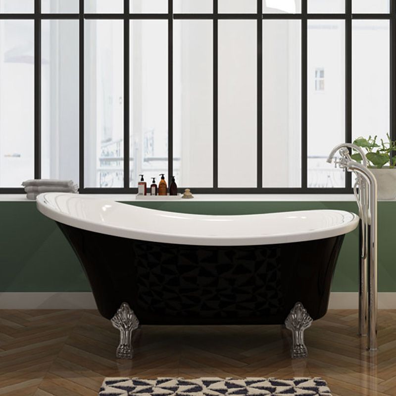 Baignoire îlot sur pieds Cesano Black
