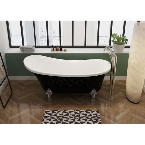 Baignoire îlot sur pieds Cesano Black