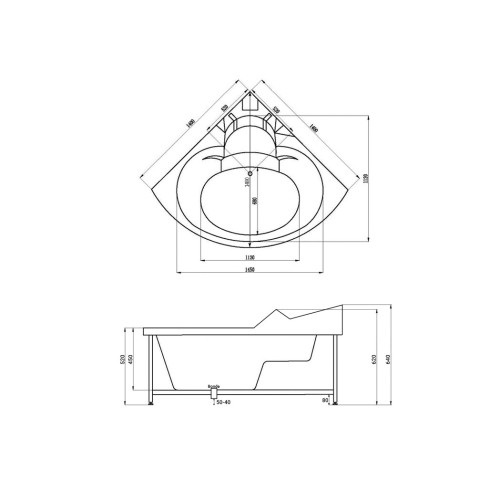 Baignoire d'angle So Chic