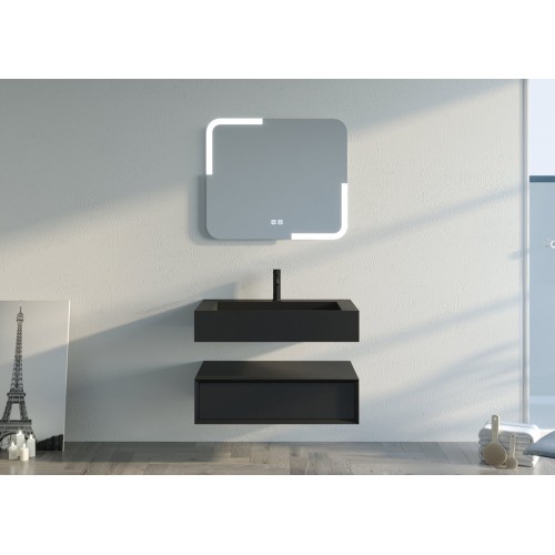 Meuble de salle de bain FLORENTINO 800mm Noi mat