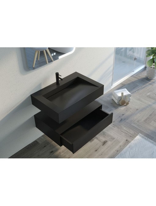 Détails rangements Meuble de salle de bain FLORENTINO-800N