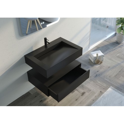 Meuble de salle de bain FLORENTINO 800mm Noi mat