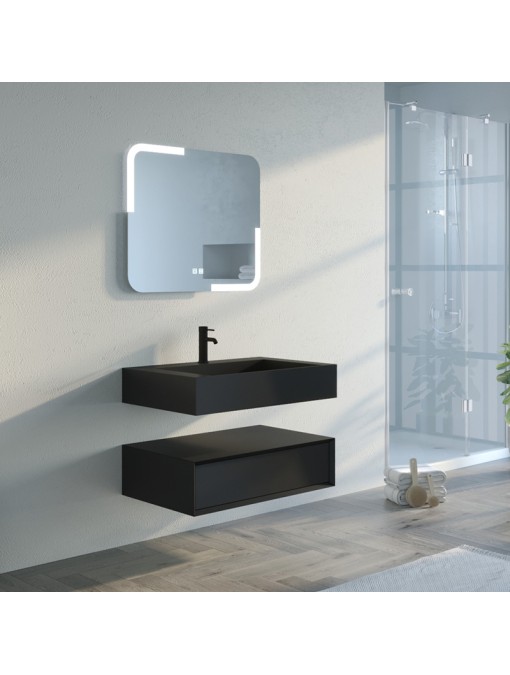Meuble de salle de bain FLORENTINO 800mm Noi mat