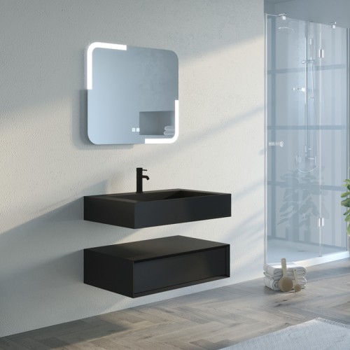Meuble de salle de bain FLORENTINO 800mm Noi mat