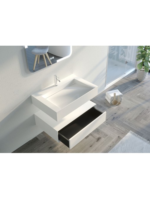 Détails rangements Meuble de salle de bain FLORENTINO-800B