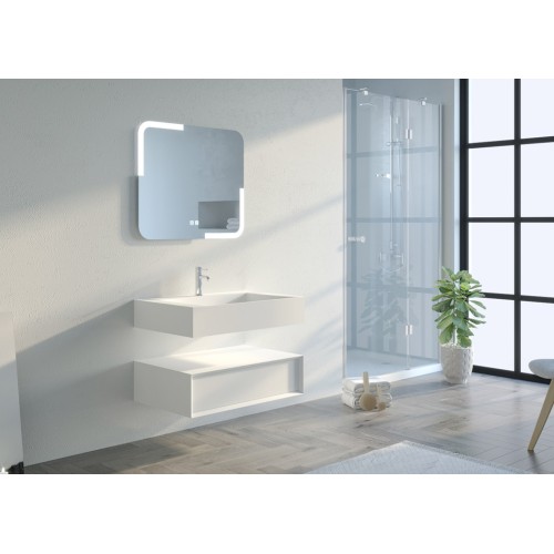 Meuble simple vasque de salle de bain FLORENTINO-800B