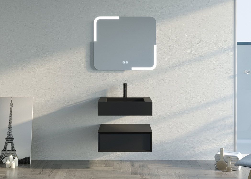 Meuble lavabo de salle de bain 60 cm, ensemble de salle de bain 60 cm