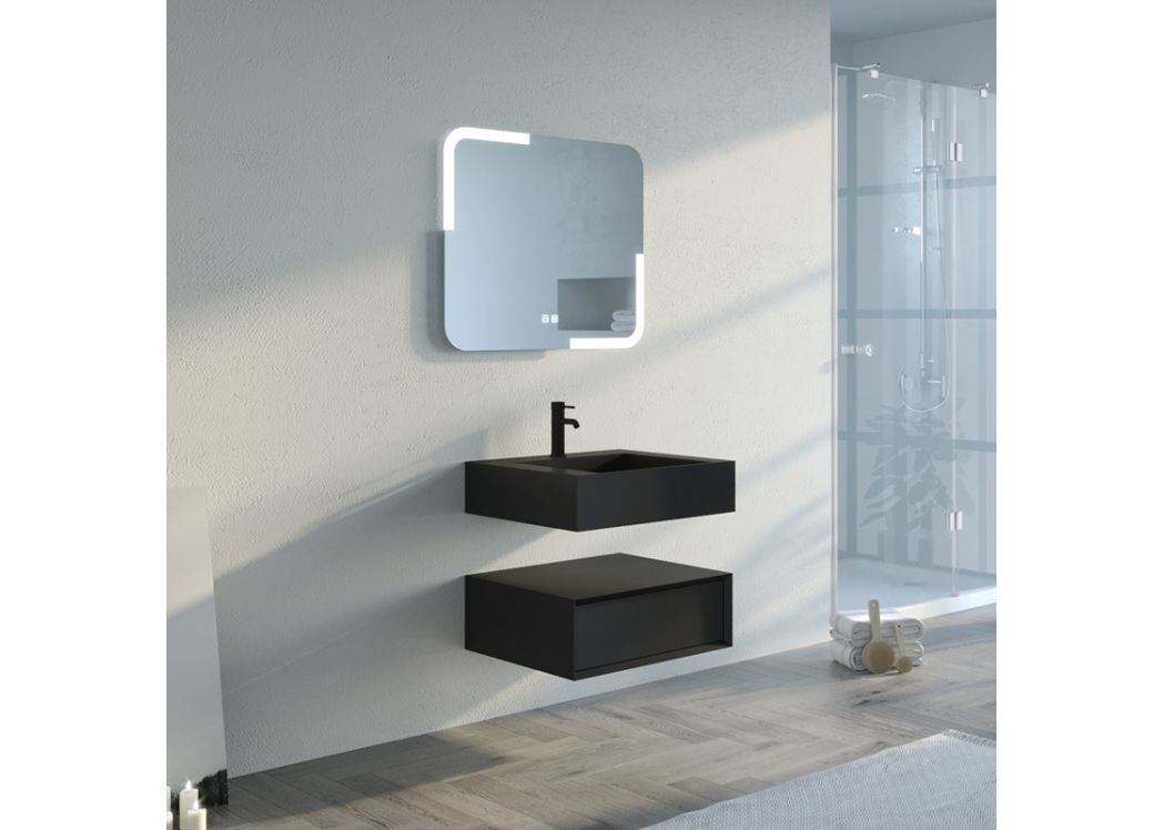 Meuble lavabo de salle de bain 60 cm, ensemble de salle de bain 60 cm