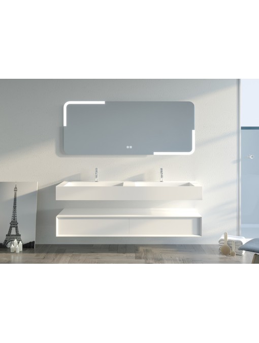 Meuble de salle de bain FLORENTINO 160cm Blanc
