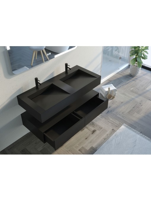 Détails rangemùents Meuble de salle de bain FLORENTINO-1200N