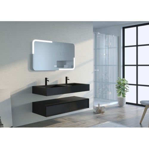Meuble double vasque de salle de bain FLORENTINO-1200N