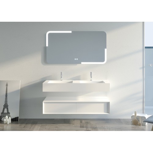 Meuble de salle de bain FLORENTINO120cm Blanc mat
