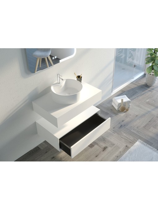 Rangement Meuble de salle de bain FABRIANO 800 Blanc mat