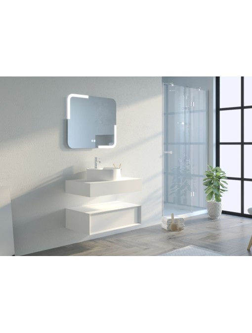 Meuble de salle de bain FABRIANO 80cm Blanc mat