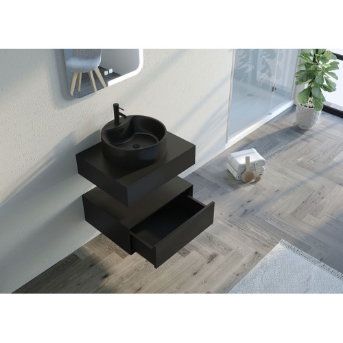 Ensemble Meuble de salle de bain FABRIANO 60cm Noir