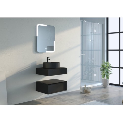 Ensemble Meuble de salle de bain FABRIANO 60cm Noir