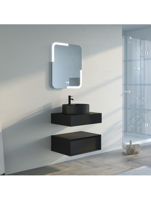 Ensemble Meuble de salle de bain FABRIANO 60cm Noir