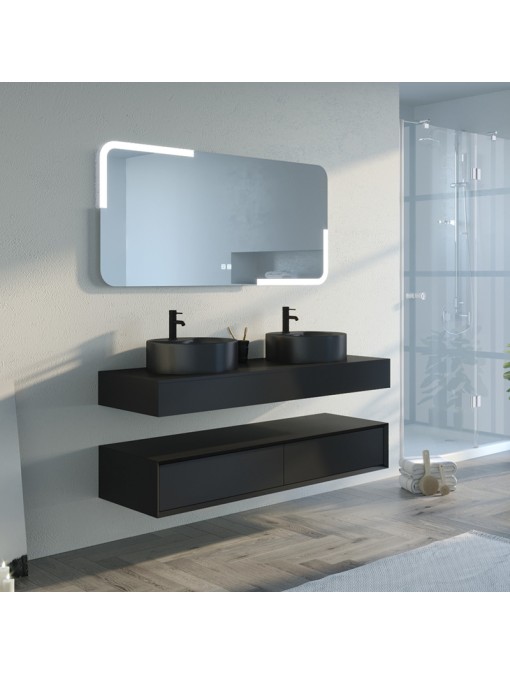Ensemble de salle de bain FABRIANO 1400 Noir mat