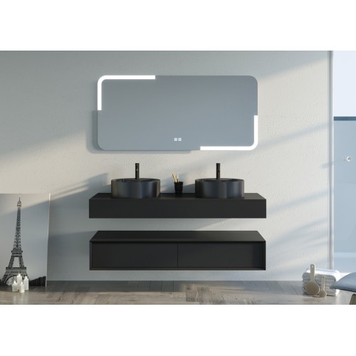 Ensemble de salle de bain FABRIANO 1400 Noir mat