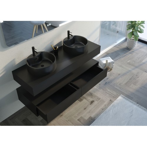 Ensemble de salle de bain FABRIANO 1400 Noir mat