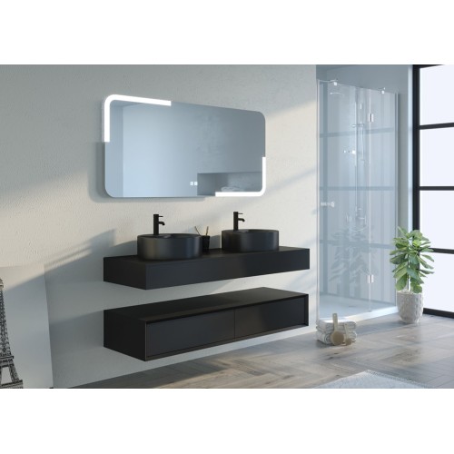 Ensemble de salle de bain FABRIANO 1400 Noir mat