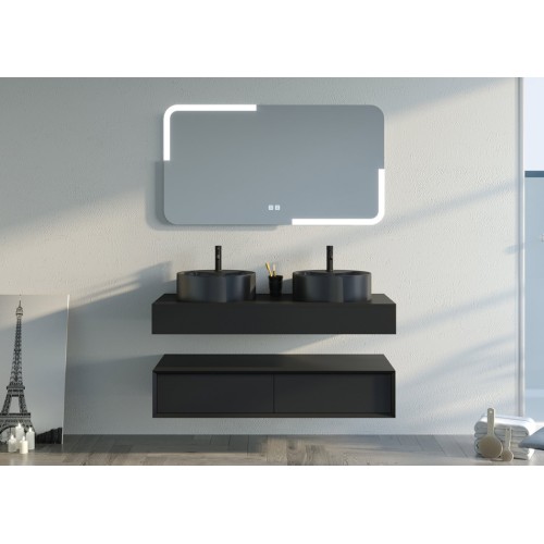 Ensemble de salle de bain FABRIANO 1200 Noir mat