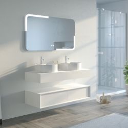 Meuble de salle de bain FABRIANO 1200 Blanc mat