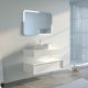 Meuble lumineux pour de salle de bain | FABRIANO 1000 Blanc mat